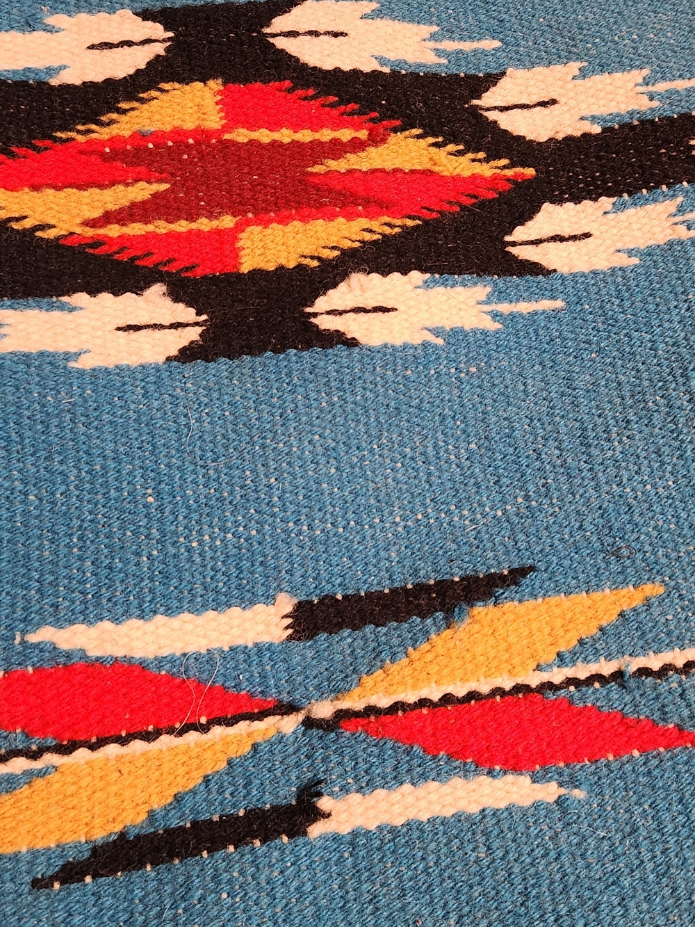 Native Turquoise Multicolor Southwestern Runner Rug - Picture 2 of 3